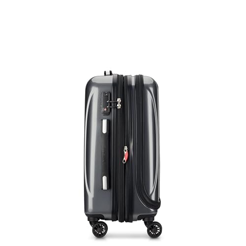 DELSEY PARIS Helium Aero Hardside Expandable Luggage with Spinner Wheels, Titanium, Carry-On 19 Inch