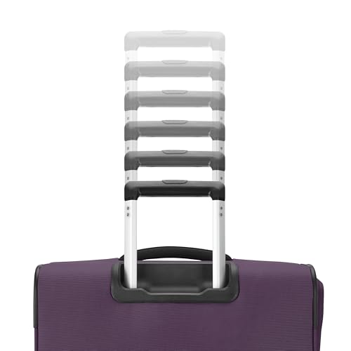 Samsonite Carry-On Soft-Sided Expandable 21-Inch Element Suitcase: Airline Approved for Most Major Airlines, Durable, 360° Spinner Wheels, Adjustable Handle, 2 Front & Side Pocket- Purple