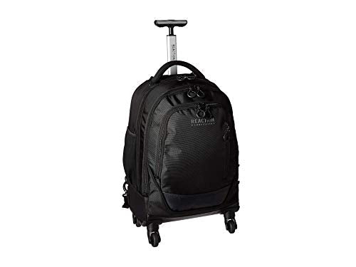 Kenneth Cole REACTION 17" Polyester Dual Compartment 4-Wheel Laptop Backpack, Black