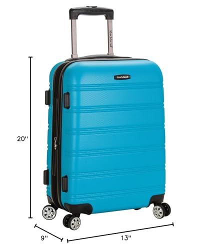 Rockland Melbourne Hardside Expandable Spinner Wheel Luggage, Carry-On 20", Turquoise