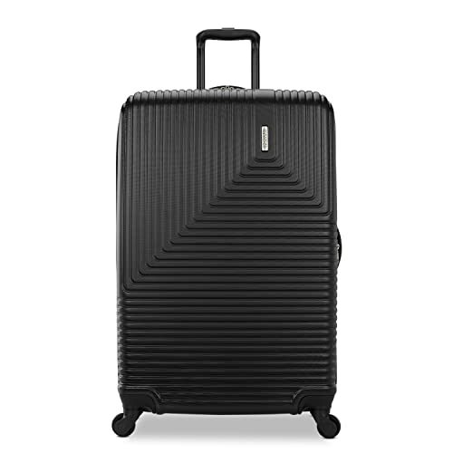 American Tourister Groove Hardside Luggage with Spinner Wheels, Black, 3-Piece Set (Carry On, Medium, Large)