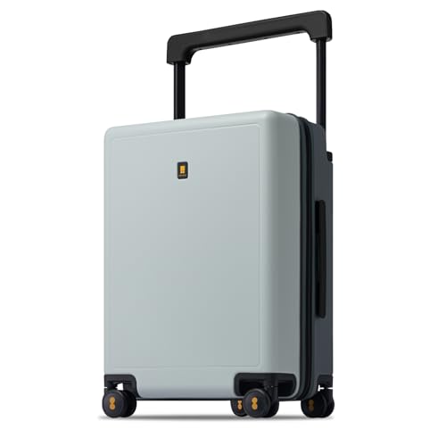 LEVEL8 Voyageur Wide Handle Carry on Luggage Airline Approved, 20 Inch Tsa Approved Carry on Luggage for Travel, Lightweight Hardshell Suitcases with Wheels, Celadon