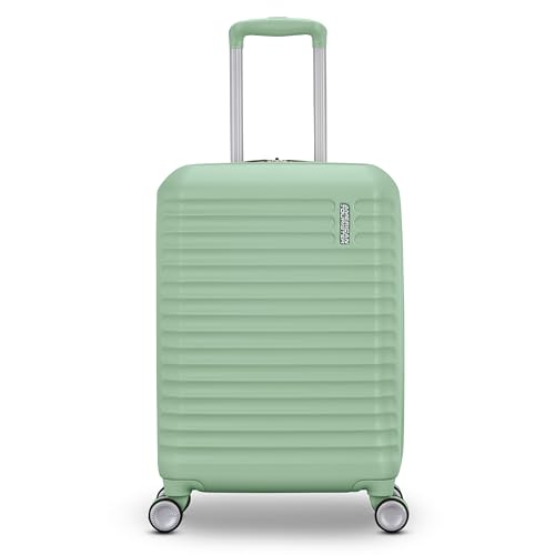 American Tourister Stratum 3.0 Carry-On Spinner, Airline Approved, Durable Hardside Luggage, Expands 1.5", RightHeight™ Adjustable Handle, Surreal Green