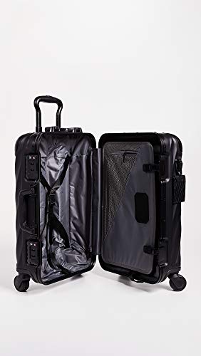 TUMI Men's 19 Degree Aluminum International Carry On Suitcase, Matte Black, One Size