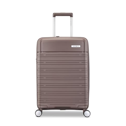 Samsonite Elevation Plus - Carry-On Hardside Luggage - Scratch Resistant Polypropylene Shell, RightHeight™ Adjustable Handle, Integrated AirTag Holder, TSA Lock, WetPak™ Compartment - Chocolate Mauve