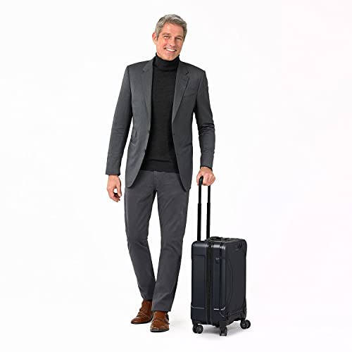 Briggs & Riley Domestic 22" Carry On Spinner - Luggage for Travel, Suitcases with Wheels, Hardside Rolling Bag for Men & Women, Self-Repairing Zipper - Torq Collection, Stealth Black