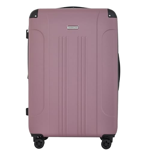 Travelers Club Chicago Plus Hardside Luggage, Mauve, 20" Carry-On