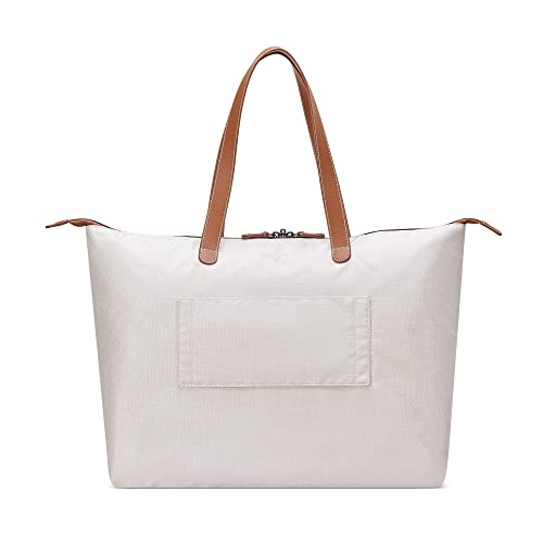 DELSEY PARIS Chatelet Air 2.0 Tote Bag, Soft Travel Tote, Recycled Fabric, Vegan Leather Trim, Trolley Compatible, Angora
