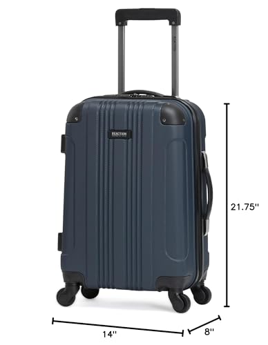 Kenneth Cole REACTION Out of Bounds Lightweight Hardshell 4-Wheel Spinner Luggage, Naval, 20-Inch Carry On