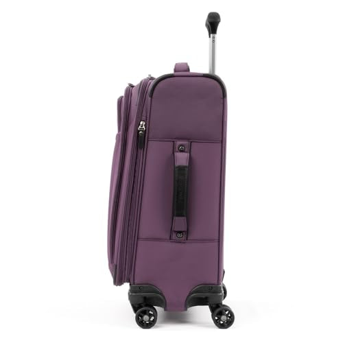Travelpro Tourlite Softside 21" Expandable Luggage with 4 Spinner Wheels, Lightweight Suitcase, Carry-On, Deep Purple