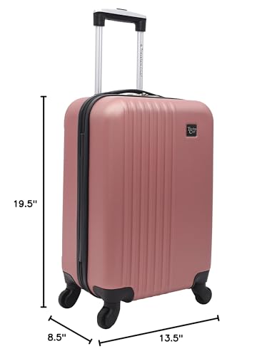 Travelers Club Cosmo Luggage, Rose Gold - 20 Inch, 20-Inch