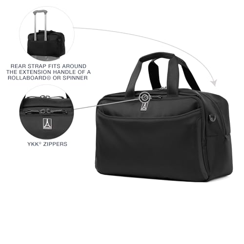 Travelpro Crew Classic Lightweight Softside Luggage, Underseat Travel Tote Bag, Men and Women, Black