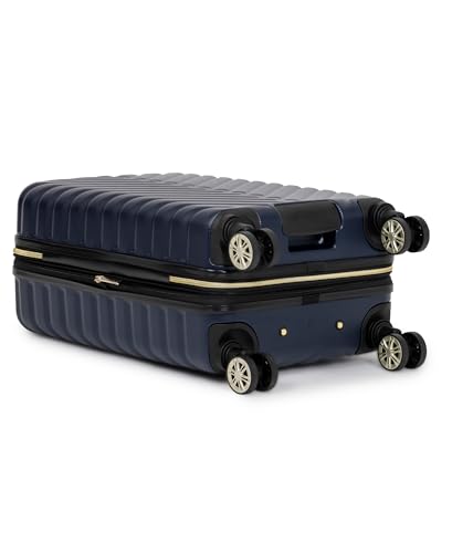 Kenneth Cole REACTION Madison Square Lightweight Hardside Chevron Expandable Spinner Luggage, Navy, 20-Inch Carry On