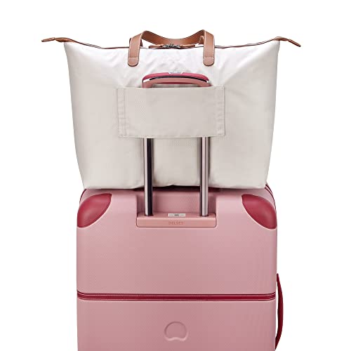 DELSEY PARIS Chatelet Air 2.0 Tote Bag, Soft Travel Tote, Recycled Fabric, Vegan Leather Trim, Trolley Compatible, Angora