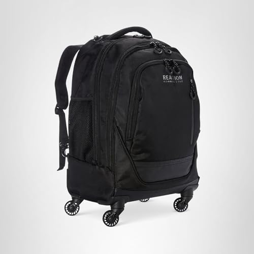 Kenneth Cole REACTION 17" Polyester Dual Compartment 4-Wheel Laptop Backpack, Black