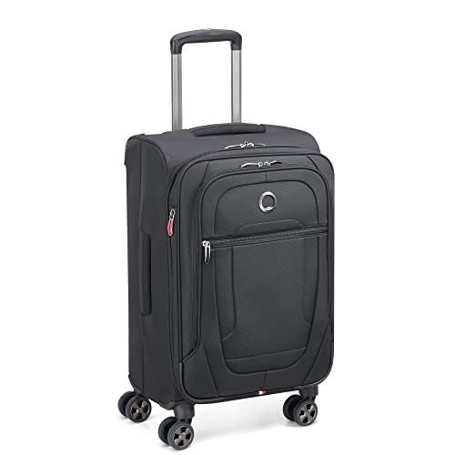 DELSEY PARIS Helium DLX Softside Expandable Luggage with Spinner Wheels, Black, Carry on 20 Inch