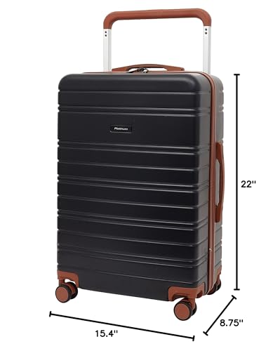 Travelers Club 2PC or 20" Navigate Luggage Set, Black, 20" Carry-On