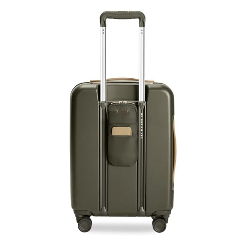 Briggs & Riley 21" Global Carry On Expandable Spinner - Luggage for Travel, Suitcases with Wheels, Hardside Rolling Bag for Men & Women, Self-Repairing Zipper - Sympatico Collection, Olive