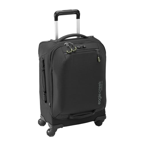 Eagle Creek Expanse 4-Wheel 21.5" International Carry-On Luggage - Four-Wheel Carry-On Luggage for Easy Travel - Lockable Zippers - Expandable Main Compartment - Telescoping Handles - Midnight Black