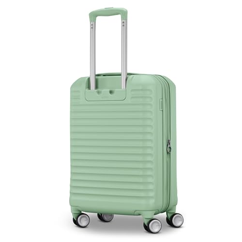 American Tourister Stratum 3.0 Carry-On Spinner, Airline Approved, Durable Hardside Luggage, Expands 1.5", RightHeight™ Adjustable Handle, Surreal Green