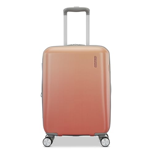 American Tourister Moonlight II Hardside Expandable Luggage with Spinner Wheels, Ombre Peach, Carry-On 20-Inch