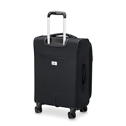 DELSEY PARIS Sky Max 2.0 Softside Expandable Luggage with Spinner Wheels, Black, Carry-on 21 Inch