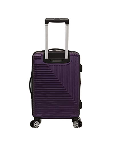 Rockland Star Trail Hardside 20" Expandable Spinner Wheel Carry-on Luggage, Purple