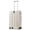 Hanke 20 Inch Carry on Luggage 22x14x9 Airline Approved Lightweight PC Hard Shell Suitcase with Spinner Wheels Rolling Travel Bag Christmas Birthday Gifts (Ivory White)
