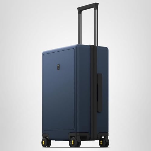 LEVEL8 Carry on Luggage Airline Approved, Carry-on Suitcases with Wheels, Lightweight Hardside Luminous Textured Luggage for Travel with Tsa Lock, 20 Inch, Navy