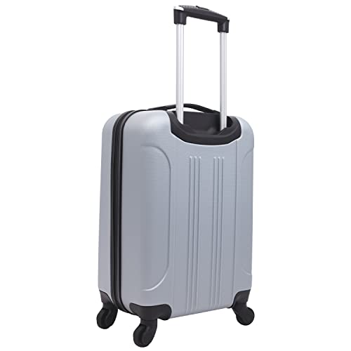 Travelers Club Cosmo Luggage, Silver-20, 20-Inch