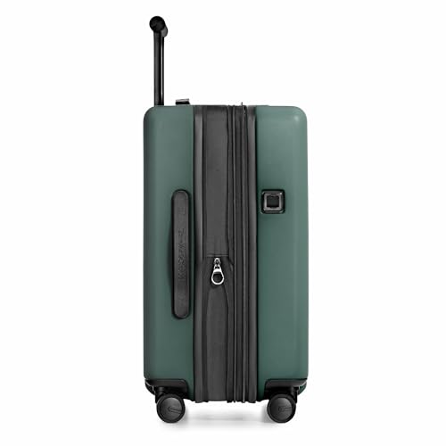 Traveler's Choice Markham Hardside Expandable Luggage with Double Spinner Wheels, Carry-On 21-Inch Suitcase, TSA Lock, 21-Inch, Green