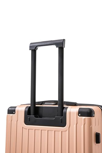 Rockland Napa Valley 2 Piece Luggage Set, 20" Carry-on with Spinner Wheels and a 14" Polyester Tote Bag, (20"/14" Tote), Champagne