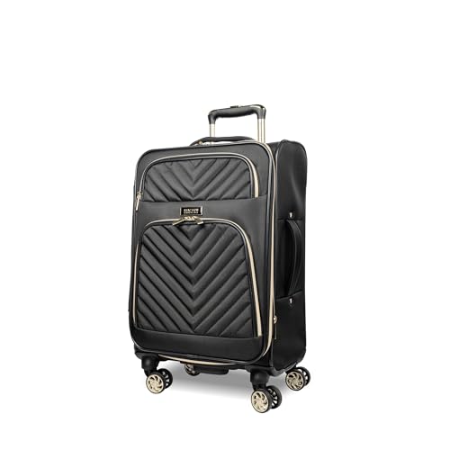 Kenneth Cole REACTION Chelsea Chevron Quilted Luggage, Black, 20-Inch Carry On