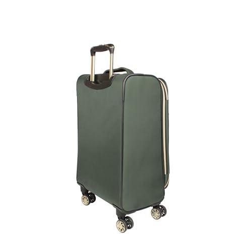 Kenneth Cole REACTION Chelsea 2-Piece Bundle - 20" Chevron Expandable 8-Wheel Carry-On Suitcase & Matching 15" Laptop Backpack, Olive