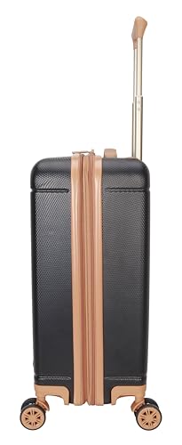 Dockers Hooper Hardside Expandable 8-Wheel Spinner Travel Carry On Luggage, 20-Inch, Black
