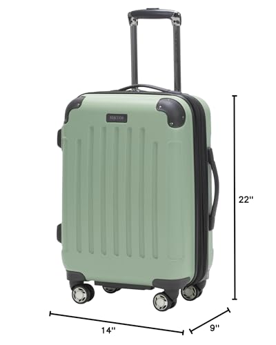 Kenneth Cole REACTION Renegade Luggage Expandable 8-Wheel Spinner Lightweight Hardside Suitcase, Seafoam, 20-Inch Carry On