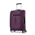 Samsonite Carry-On Soft-Sided Expandable 21-Inch Element Suitcase: Airline Approved for Most Major Airlines, Durable, 360° Spinner Wheels, Adjustable Handle, 2 Front & Side Pocket- Purple
