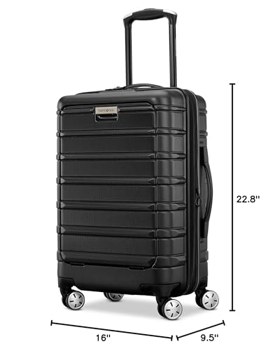 Samsonite Omni 2 Pro Hardside Expandable Luggage with Spinner Wheels, Pro Carry-on, MIDNIGHT BLACK