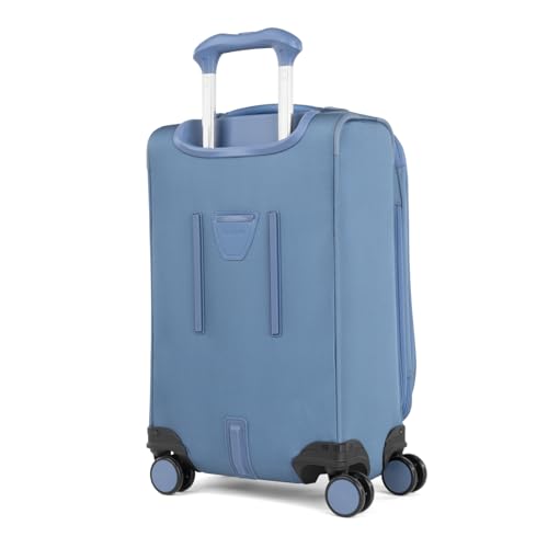 Travelpro VersaPack+ Lightweight Softside Expandable Carry on Luggage, 8 Spinner, TSA Lock, Carry On 21-Inch, Elemental Blue