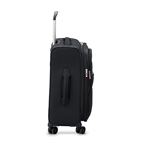 DELSEY PARIS Sky Max 2.0 Softside Expandable Luggage with Spinner Wheels, Black, Carry-on 21 Inch