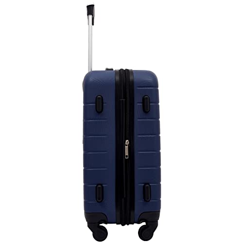 Wrangler Smart Spinner Hardside Luggage, 2 Piece Set, Navy Blue