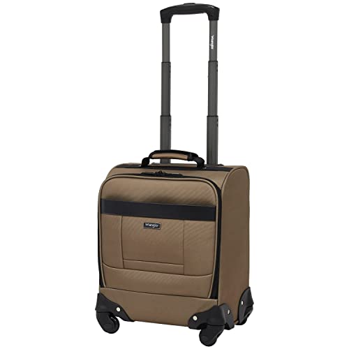 Wrangler 17" Underseat Spinner Carry-On Luggage, Mocha