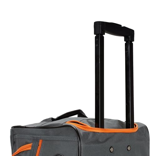 Rockland 22" Polyester Rolling Duffel Bag, Charcoal