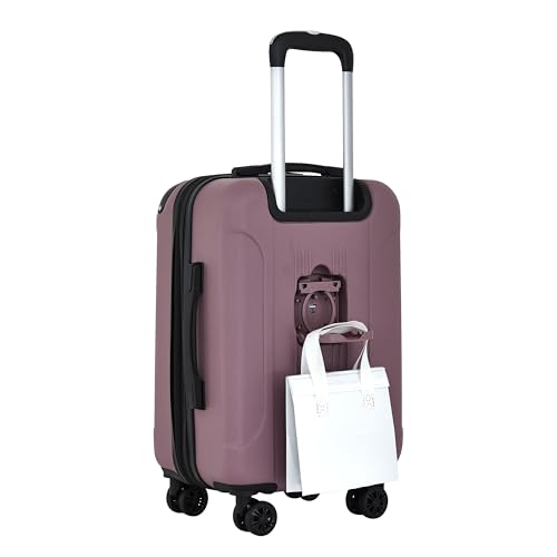 Travelers Club Chicago Plus Hardside Luggage, Mauve, 20" Carry-On