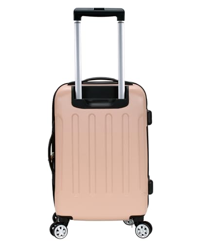 Rockland London Hardside Spinner Wheel Luggage, Champagne, Carry-On 20-Inch, 22"X13. 5"x10" (with wheels)