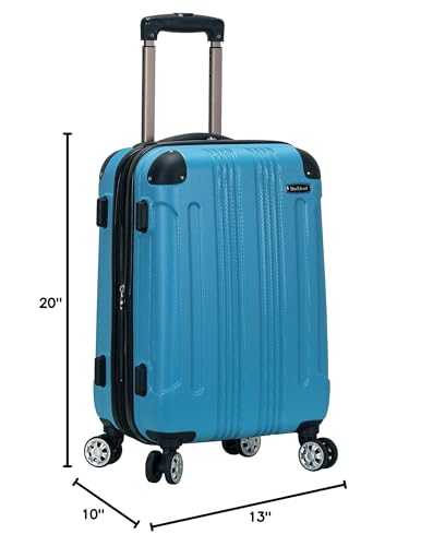 Rockland London Hardside Spinner Wheel Luggage, Carry-On 20", Turquoise