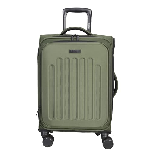 Kenneth Cole REACTION The Venturer 20-Inch Carry-On Lightweight Durable Softside 8-Wheel Spinner Cabin Size Luggage, Olive