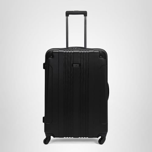 Kenneth Cole REACTION Out of Bounds Lightweight Hardshell 4-Wheel Spinner Luggage, Midnight Black, 20-Inch Carry On