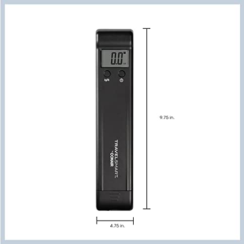 Conair Digital Luggage Scale, Luggage Weight Scale, 80lbs Scale with Overweight Alert in Black by Travel Smart
