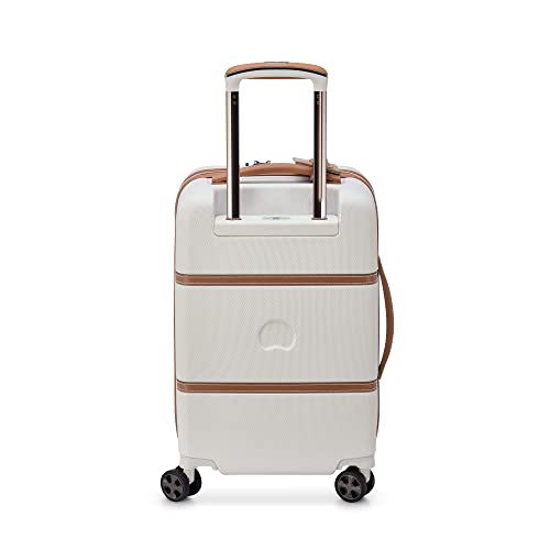 DELSEY PARIS Chatelet Air 2.0 - Hardside Carry-On Luggage 19 Inch - 360° Spinner Wheels - TSA Lock - USB Port - Lightweight Polycarbonate Travel Suitcase, Angora